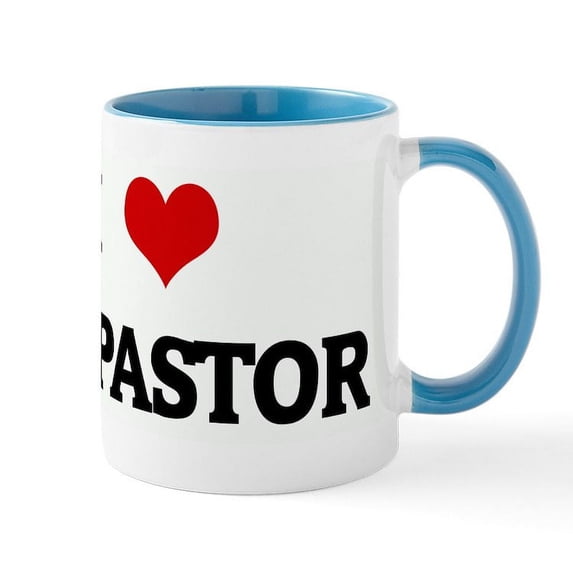 CafePress - I Love MY PASTOR Mug - 11 oz Ceramic Mug - Novelty Coffee Tea Cup