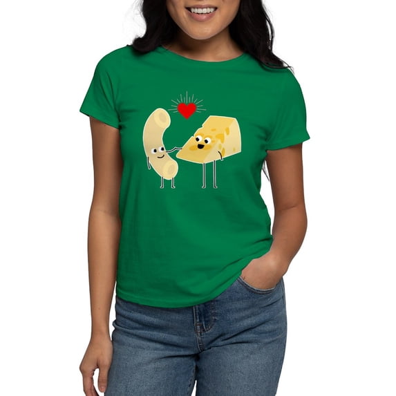CafePress - I Love Mac And Cheese Women's Classic T Shirt - Women's Traditional Fit Dark T-Shirt