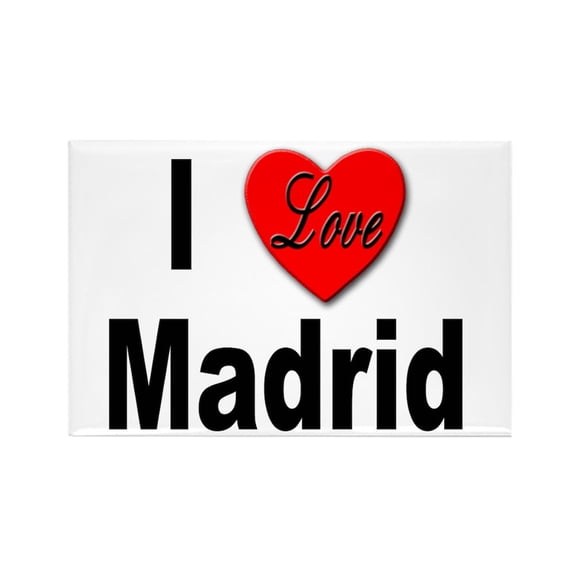 CafePress - I Love Madrid - Rectangle Magnet, 2"x3" Refrigerator Magnet
