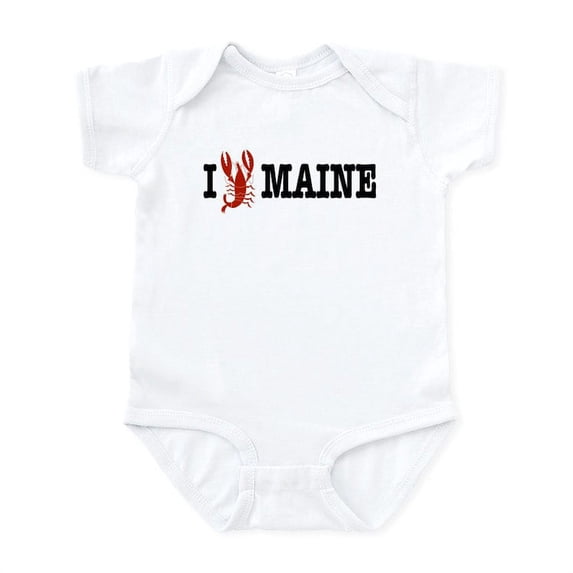 CafePress - I Love Maine Infant Creeper - Baby Light Bodysuit, Size Newborn - 24 Months