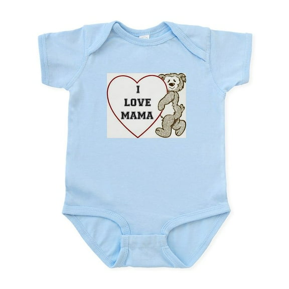 CafePress - I Love Mama Infant Bodysuit - Baby Light Bodysuit, Size Newborn - 24 Months