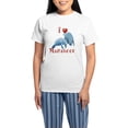 thumbnail image 1 of CafePress - I Love Manatees Women's Light Pajamas - Women's Short Sleeve Print T-Shirt and Pants Light Cotton Pajama Set, 1 of 7