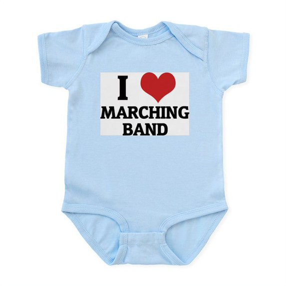 CafePress - I Love Marching Band Infant Creeper - Baby Light Bodysuit, Size Newborn - 24 Months