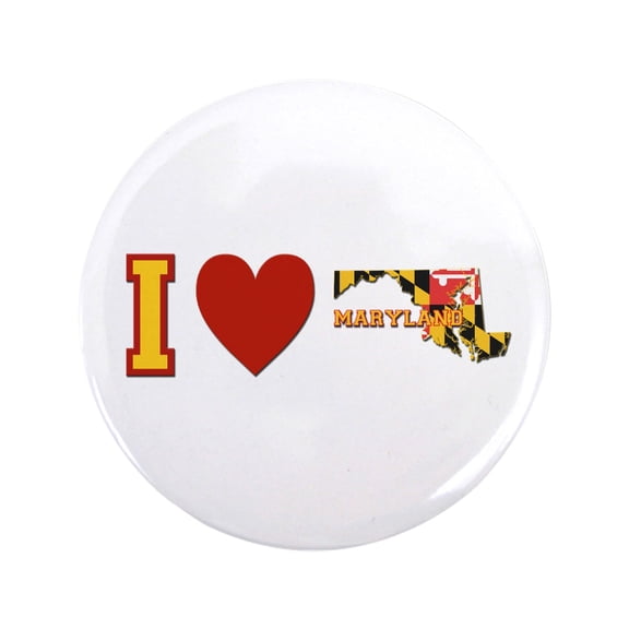 CafePress - I Love Maryland 3.5 Button - 3.5" Button