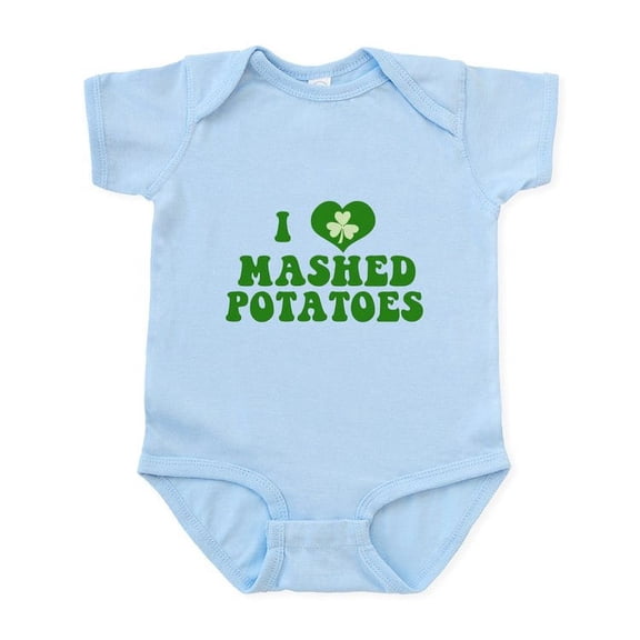 CafePress - I Love Mashed Potatoes Infant Bodysuit - Baby Light Bodysuit, Size Newborn - 24 Months