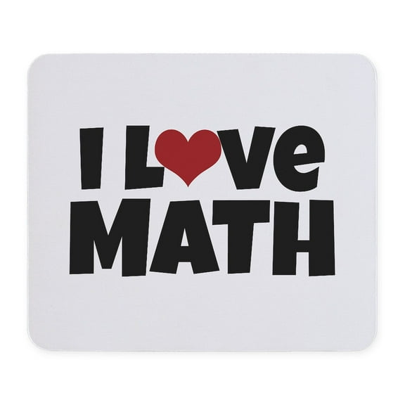 CafePress - I Love Math Mousepad - Non-slip Rubber Mousepad, Gaming Mouse Pad