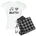thumbnail image 1 of CafePress - I Love Math Women's Light Pajamas - Women's Short Sleeve Print T-Shirt and Pants Light Cotton Pajama Set, 1 of 7