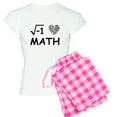 thumbnail image 1 of CafePress - I Love Math Women's Light Pajamas - Women's Short Sleeve Print T-Shirt and Pants Light Cotton Pajama Set, 1 of 7