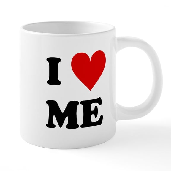 CafePress - I Love Me Heart - 20 Oz White Ceramic Mega Mug