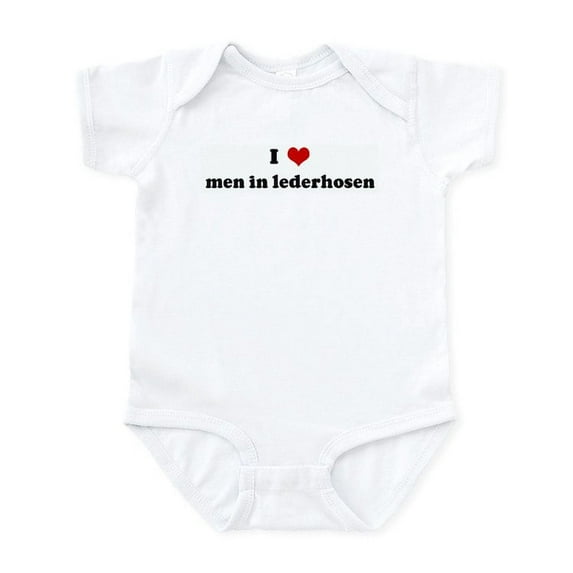 CafePress - I Love Men In Lederhosen Infant Bodysuit - Baby Light Bodysuit, Size Newborn - 24 Months
