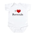 thumbnail image 1 of CafePress - I Love Mermaids Infant Bodysuit - Baby Light Bodysuit, Size Newborn - 24 Months, 1 of 4