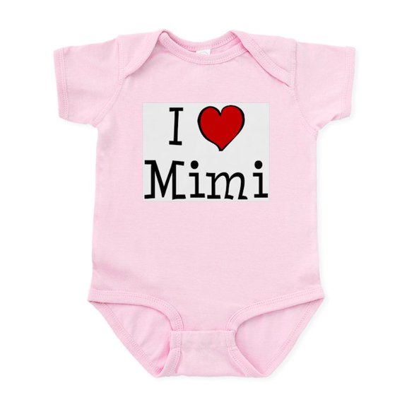 CafePress - I Love Mimi Infant Bodysuit - Baby Light Bodysuit, Size Newborn - 24 Months