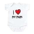 thumbnail image 1 of CafePress - I Love Mom Cartoon Heart Infant Bodysuit - Baby Light Bodysuit, Size Newborn - 24 Months, 1 of 4