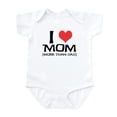 thumbnail image 1 of CafePress - I Love Mom More Than Dad Infant Creeper - Baby Light Bodysuit, Size Newborn - 24 Months, 1 of 4