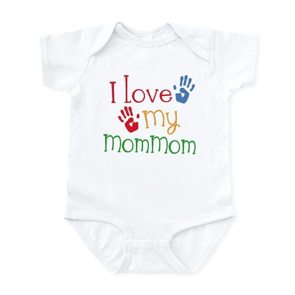 CafePress - I Love Mommom Infant Bodysuit - Baby Light Bodysuit, Size Newborn - 24 Months