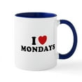 thumbnail image 1 of CafePress - I Love Mondays Mug - 11 oz Ceramic Mug - Novelty Coffee Tea Cup, 1 of 4