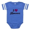 thumbnail image 1 of CafePress - I Love Monsters - Cute Infant Baby Football Bodysuit, 1 of 3