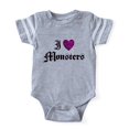 thumbnail image 1 of CafePress - I Love Monsters - Cute Infant Baby Football Bodysuit, 1 of 3