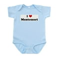 thumbnail image 1 of CafePress - I Love Montessori Infant Bodysuit - Baby Light Bodysuit, Size Newborn - 24 Months, 1 of 4