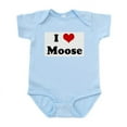 thumbnail image 1 of CafePress - I Love Moose Infant Bodysuit - Baby Light Bodysuit, Size Newborn - 24 Months, 1 of 4