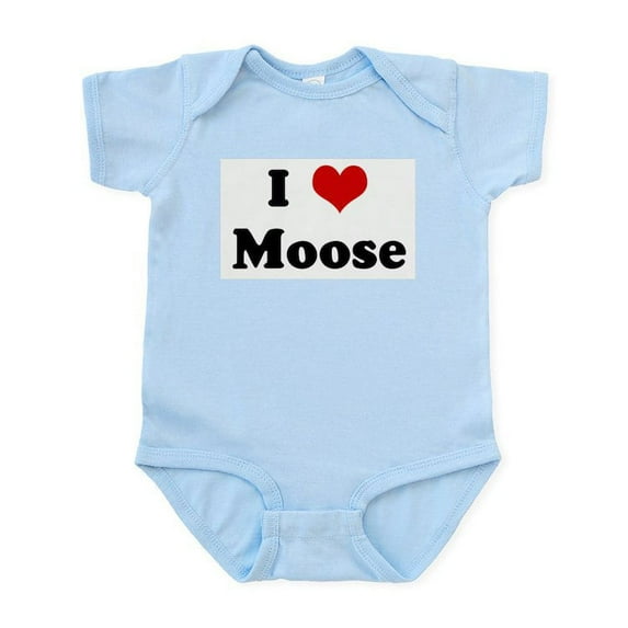 CafePress - I Love Moose Infant Bodysuit - Baby Light Bodysuit, Size Newborn - 24 Months