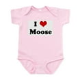 thumbnail image 1 of CafePress - I Love Moose Infant Bodysuit - Baby Light Bodysuit, Size Newborn - 24 Months, 1 of 4