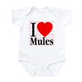 thumbnail image 1 of CafePress - I Love Mules Infant Creeper - Baby Light Bodysuit, Size Newborn - 24 Months, 1 of 4