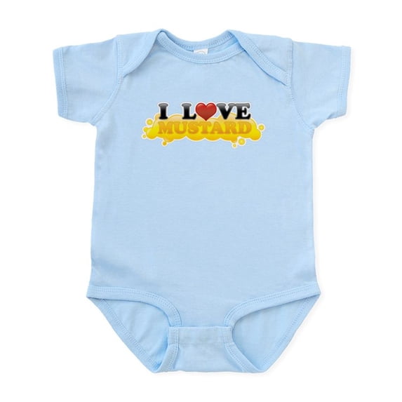 CafePress - I Love Mustard Infant Bodysuit - Baby Light Bodysuit, Size Newborn - 24 Months