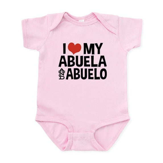 CafePress - I Love My Abuela And Abuelo, Infant Bodysuit - Baby Light Bodysuit, Size Newborn - 24 Months