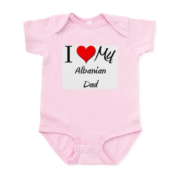 CafePress - I Love My Albanian Dad Infant Bodysuit - Baby Light Bodysuit, Size Newborn - 24 Months