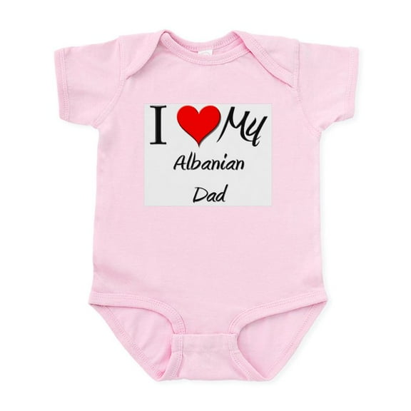 CafePress - I Love My Albanian Dad Infant Bodysuit - Baby Light Bodysuit, Size Newborn - 24 Months