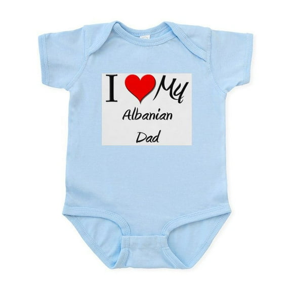CafePress - I Love My Albanian Dad Infant Bodysuit - Baby Light Bodysuit, Size Newborn - 24 Months