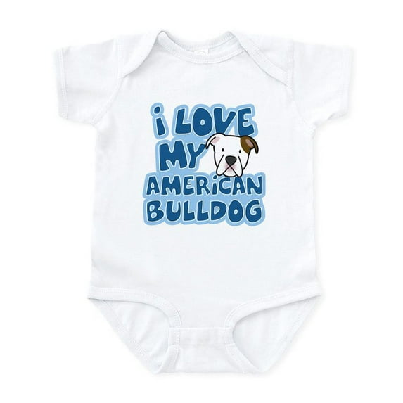 CafePress - I Love My American Bulldog Infant Bodysuit - Baby Light Bodysuit, Size Newborn - 24 Months