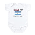 thumbnail image 1 of CafePress - I Love My Argentine Dad Infant Bodysuit - Baby Light Bodysuit, Size Newborn - 24 Months, 1 of 4