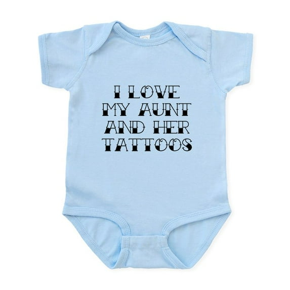 CafePress - I Love My Aunt And Her Tattoos Infant Bodysuit - Baby Light Bodysuit, Size Newborn - 24 Months