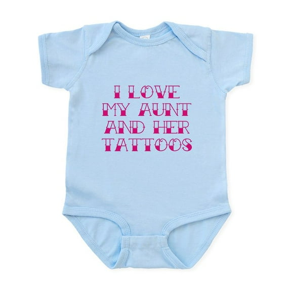 CafePress - I Love My Aunt And Her Tattoos Infant Bodysuit - Baby Light Bodysuit, Size Newborn - 24 Months