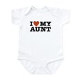 thumbnail image 1 of CafePress - I Love My Aunt Infant Bodysuit - Baby Light Bodysuit, Size Newborn - 24 Months, 1 of 4