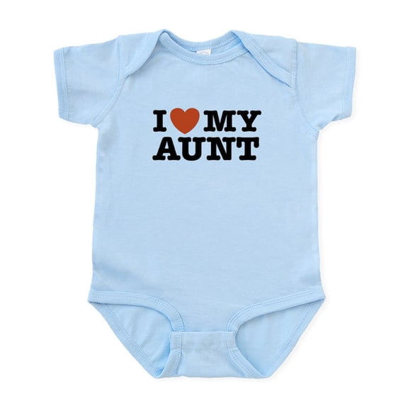 CafePress - I Love My Aunt Infant Bodysuit - Baby Light Bodysuit, Size Newborn - 24 Months