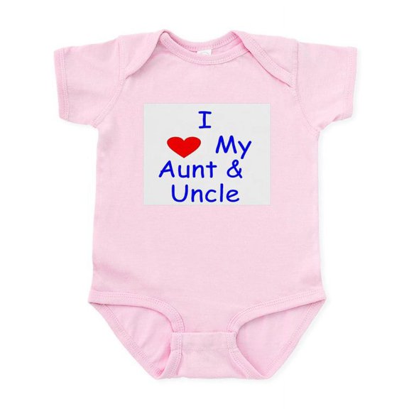 CafePress - I Love My Aunt & Uncle Infant Bodysuit - Baby Light Bodysuit, Size Newborn - 24 Months