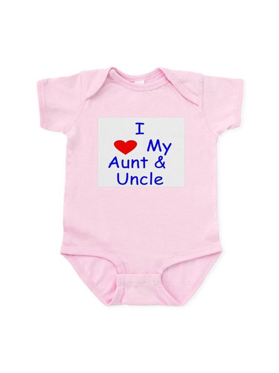 - I Love My Aunt & Uncle Infant Bodysuit - Baby Light Bodysuit, Size Newborn - 24 Months