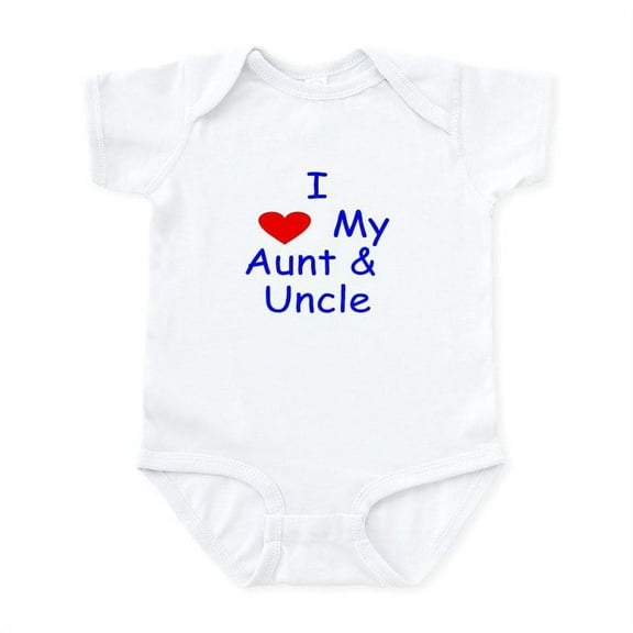 CafePress - I Love My Aunt & Uncle Infant Bodysuit - Baby Light Bodysuit, Size Newborn - 24 Months