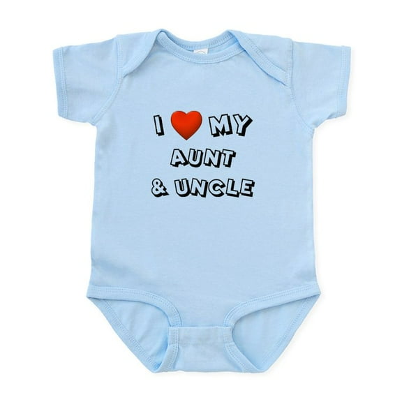 CafePress - I Love My Aunt & Uncle Infant Bodysuit - Baby Light Bodysuit