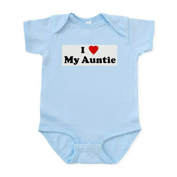 CafePress - I Love My Auntie Infant Bodysuit - Baby Light Bodysuit, Size Newborn - 24 Months