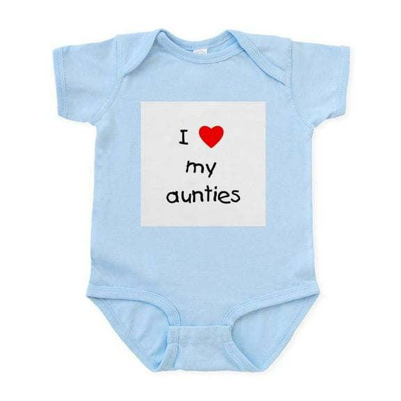 CafePress - I Love My Aunties Infant Bodysuit - Baby Light Bodysuit, Size Newborn - 24 Months
