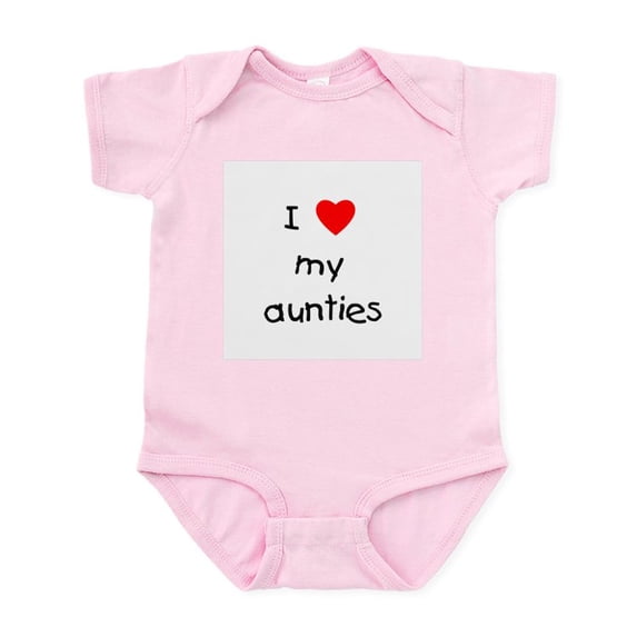 CafePress - I Love My Aunties Infant Bodysuit - Baby Light Bodysuit, Size Newborn - 24 Months