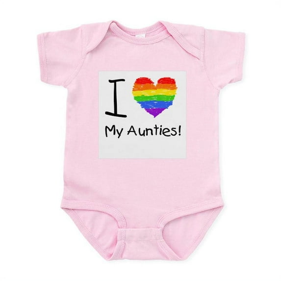 CafePress - I Love My Aunties! Infant Creeper - Baby Light Bodysuit, Size Newborn - 24 Months