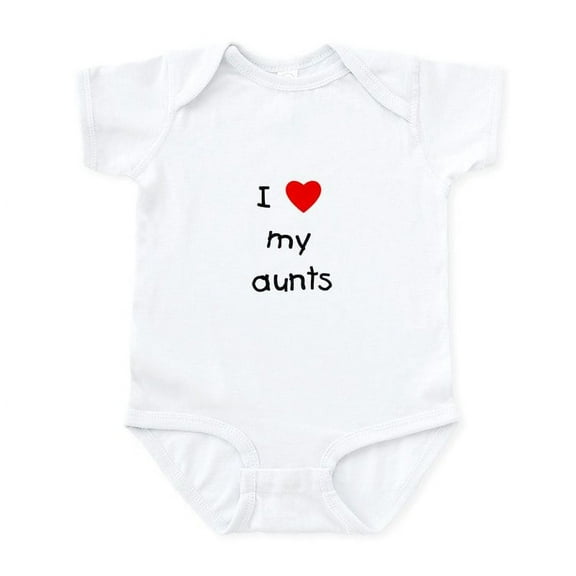 CafePress - I Love My Aunts Infant Bodysuit - Baby Light Bodysuit, Size Newborn - 24 Months