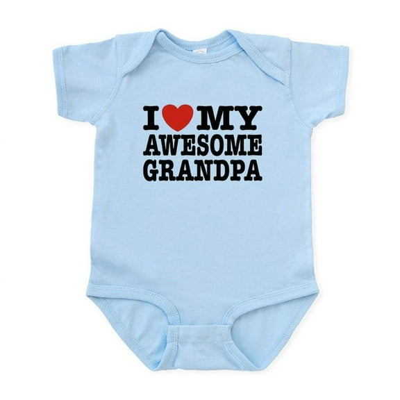 CafePress - I Love My Awesome Grandpa Infant Bodysuit - Baby Light Bodysuit, Size Newborn - 24 Months