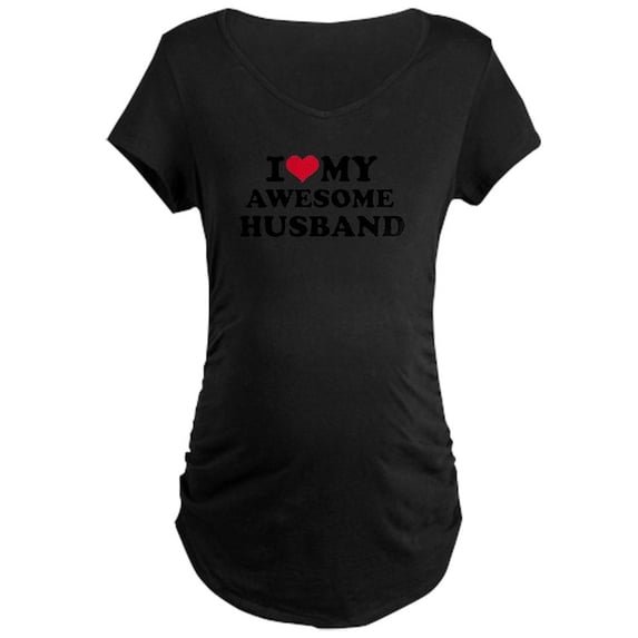 CafePress - I Love My Awesome Husband Maternity Dark T Shirt - Maternity Dark T-Shirt