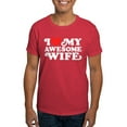 thumbnail image 1 of CafePress - I Love My Awesome Wife Dark T Shirt - Men's Classic Graphic Cotton T-Shirt, 1 of 4
